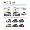 カーアクリルキーホルダー ホンダライセンス商品 NSX TypeS 2代目 エヌエスエックス