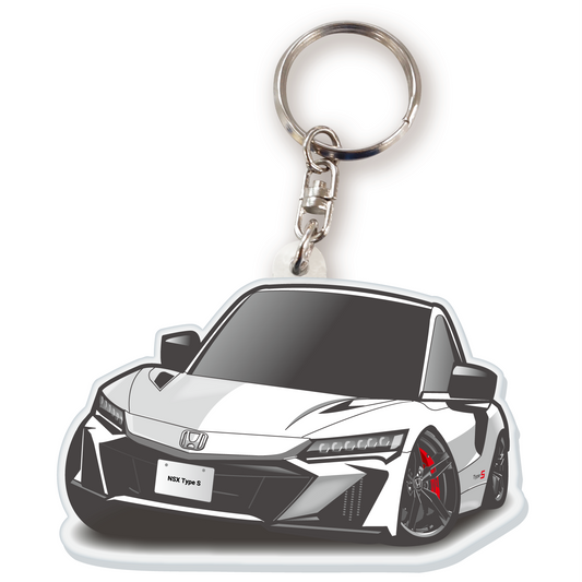 カーアクリルキーホルダー ホンダライセンス商品 NSX TypeS 2代目 エヌエスエックス