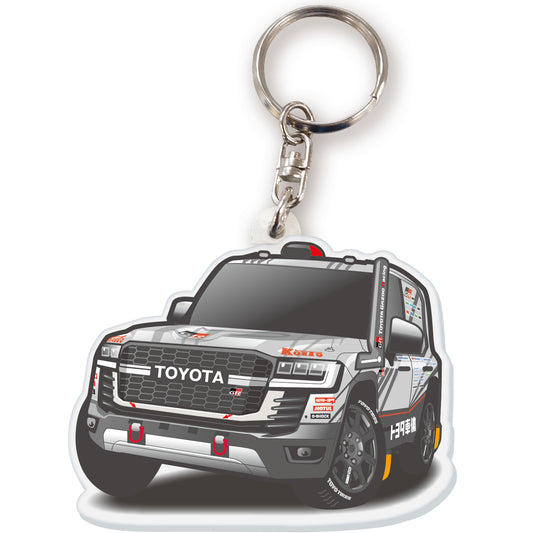 カーアクリルキーホルダー トヨタライセンス商品 TLC チームランドクルーザートヨタオートボデー 2024 ダカールラリー