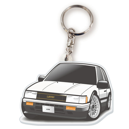 カーアクリルキーホルダー トヨタライセンス商品 カローラレビンAE86