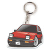 カーアクリルキーホルダー トヨタライセンス商品 スプリンタートレノAE86 ヘッドライトopen