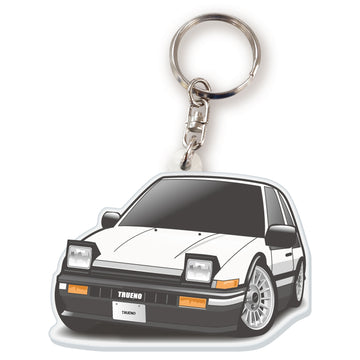 カーアクリルキーホルダー トヨタライセンス商品 スプリンタートレノAE86 ヘッドライトopen