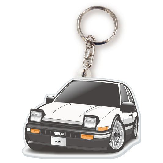カーアクリルキーホルダー トヨタライセンス商品 スプリンタートレノAE86 ヘッドライトopen
