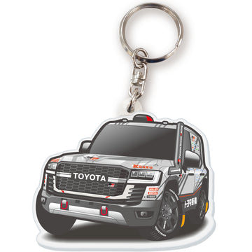 カーアクリルキーホルダー トヨタライセンス商品 TLC チームランドクルーザートヨタオートボデー 2024 ダカールラリー