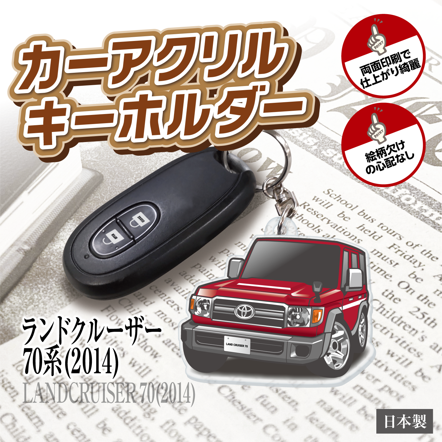 トヨタ ランドクルーザー 70 記念 キーホルダー