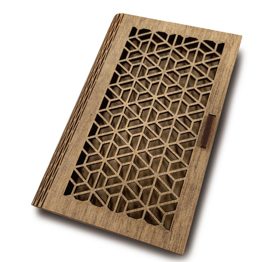 【日本製】名刺ケース カードケース 木製 MDF　毘沙門亀甲